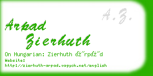 arpad zierhuth business card